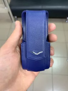Original New Case Brand Vertu Ayxta, Stylish, Blue, Natural Leather, Handmade - Picture 1 of 3