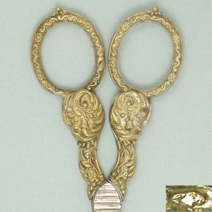 Antique Gilded Silver Embroidery Scissors * French Palais Royal * Circa 1830 - Picture 1 of 2