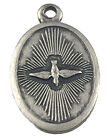 Vintage Catholic Holy Spiritual Dove Silver Tone Religious Medal