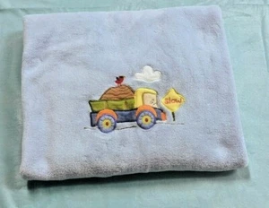 Circo Baby Blue Blanket Truck Slow Sign Lovey Security Target Reversible Soft - Picture 1 of 10