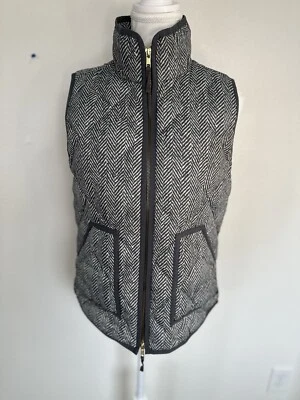 Jaqueta sem mangas j crew tamanho pequeno zíper frontal pato - Imagem 1 de 4