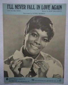 I'LL NEVER FALL IN LOVE AGAIN BY DIONNE WARWICK VINTAGE 1969 SHEET MUSIC - Bild 1 von 2