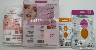 4件装Real Techniques化妆刷海绵和粉饼套装 ~ 快速发货 ~ 全新 — 第 1/2 张图片