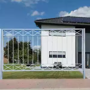 Eisen Zaun Zäune Balkon Element Geländer Crossline-Z120/200 Feuer Verzinkt - Bild 1 von 7