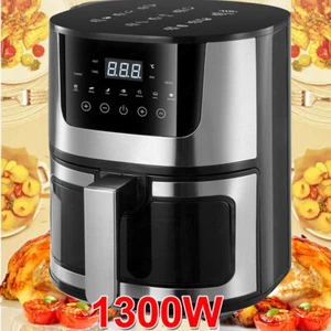 6L Heißluftfritteuse Fritteuse Heißluft Digitale Edelstahl Air Fryer XXL 1300W - Bild 1 von 12