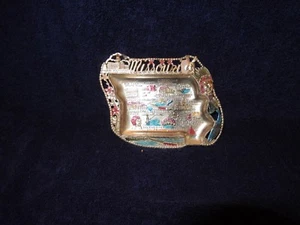 Vintage 1950s-60s Missouri Souvenir Metal State Shaped Ashtray Made In JAPAN - Picture 1 of 5