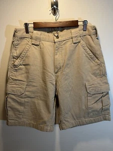 Carhartt Shorts Mens 34 Tan B164 GHK Cargo Relaxed Workwear Cotton Work Canvas - Picture 1 of 8