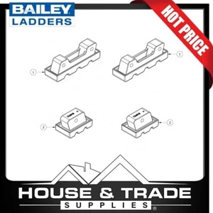 Bailey Foot Kit for Aluminium Single Sided Step Ladders & P120 SP15-025AZ - Picture 1 of 2