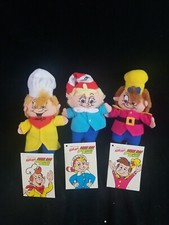  3 SNAP CRACKLE & POP Rice Krispies Plush 2006 Toy Network With Cards