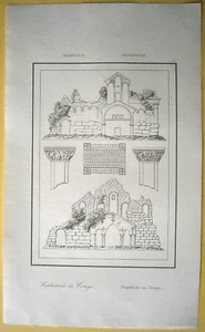 Impresión 1838 CATEDRAL DE BAGRATI, KUTAISI, GEORGIA, CÁUCASO, #2 - Imagen 1 de 1