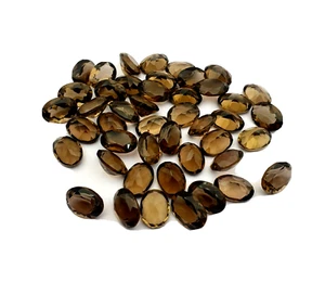 Natural Smoky Quartz Oval Cut Loose Gemstone Lot 18 Pcs 10x14 MM 100 CT - Picture 1 of 4