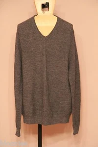 Golden Bear 100% Superfine Alpaca Mens Gray V-Neck Sweater Large L - Picture 1 of 4