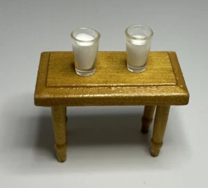 2 Dollhouse Miniature Plastic Milk Glasses Drink Cup Glass - Picture 1 of 3