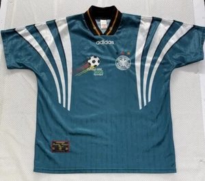 Germany 1996/1997/1998 ADIDAS Away Football Shirt Men's Size XL Green Jersey - Picture 1 of 11