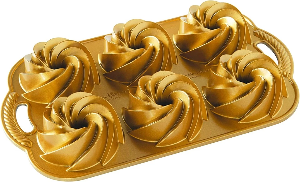 Nordic Ware Heritage, Bundtlette-Kuchen, Aluminium, Gold - Bild 1 von 1