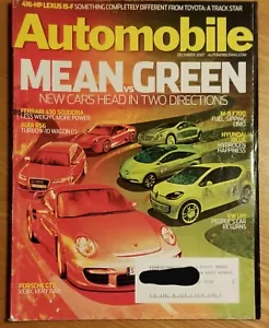 Automobile Magazine December 2007, Mean vs Green Cover, Good Condition - Foto 1 di 2