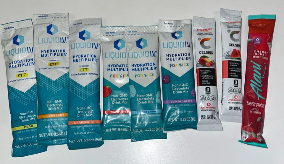 NOVO Celsius Liquid IV Alani x10 Pêssego Morango Manga Melancia Cereja - Imagem 1 de 1