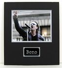 BONO Paul HEWSON U2 Singer RARE Signed & Mounted 10x8 Photo Display AFTAL RD COA