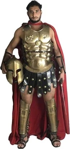 300 Películas Griego Romano Guerrero Espartano Disfraz Conjunto Completo Armadura Muscular Casco - Imagen 1 de 4