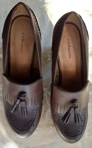 GH Bass 9.5 M Sepia Spectator Tassels Vegan NWOT Career Chunk "LESLIE" Proper - Picture 1 of 6