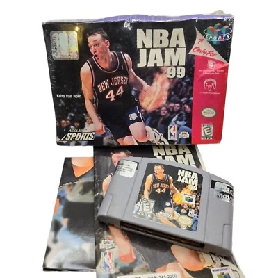 NBA Jam 99 Nintendo 64 Game Vintage N64 Cartridge Instructions Box Ex Rental - Image 1 of 4