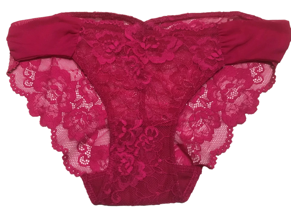 EX-HIGH STREET Low Rise Bikini Knickers Fushia Rio Lace RRP £6 Ex Famous High Street Store