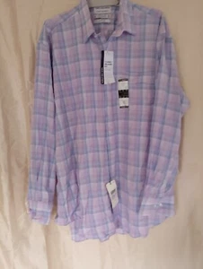 VAN HEUSEN CHECK MEN SHIRT SIZE XL/43 - Picture 1 of 8