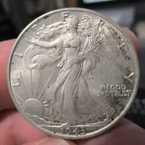 1943 BONITO Dólar De Medio Liberty Caminante De Plata, 90% Plata - Imagen 1 de 4