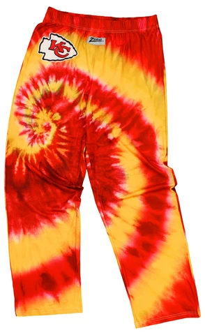 Zubaz Kansas City Chiefs NFL Men's Tie Dye Team Colors Lounge Pants, Red Cover