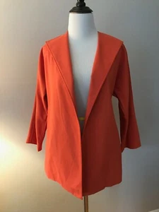 Lafayette 148 New York Bobbie Wing Collar Topper, Flared, Orange, Size P, NWT - Picture 1 of 11