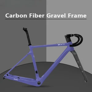 Full Carbon Fiber Gravel Bike Frameset 700C/27.5er 47C/2.1 Tire Disc Brake - Picture 1 of 44