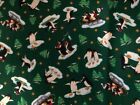Christmas Novelty Chilly Willy Penguins on Green w/ Trees  Stars 24 ½” x 27 ½”