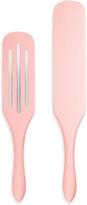 Spurtle Silicone Set 2-Piece - Kitchen Spatula Spoon Tools for Cooking, Narrow J - Picture 1 of 12