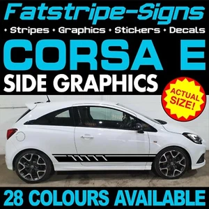 passend für VAUXHALL CORSA E GRAFIK AUFKLEBER STREIFEN ABZIEHBILDER OPEL VXR SXI GSI TURBO - Bild 1 von 2
