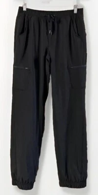 Pantalones cargo Eddie Bauer forrados de lana para mujer talla 6 negros manta a cuadros cálidos Foto 1 de 4