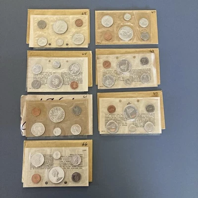 Huge Lot of 7 Canadian Proof Silver Sets . - Image 1 of 4