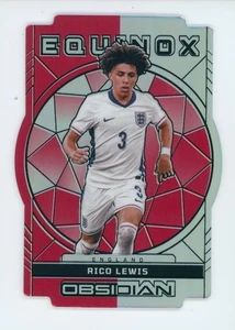 2024-25 Rico Lewis Panini Obsidian Equinox Red Flood England Soccer Card 7/10 - Picture 1 of 3