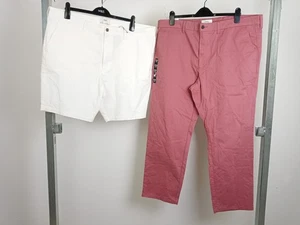 M&S Men's White Shorts/Pink Regular Trousers L 29" 2xPcs Size 44"Waist NWOT F2 - Picture 1 of 10
