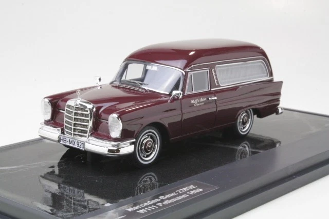 Mercedes Benz 220 Si W111 Pollmann Hearse 1966 Dark Red Matrix MX41302-092 1:43 - Immagine 1 di 2