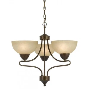 Cal Lighting Romano Rust 3-Light Chandelier - Elegant Ceiling Fixture 0201931 - Picture 1 of 5