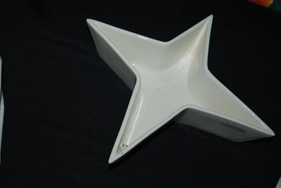 TIZIANO Design Sternen-Schüssel modern Porzellan ca. 30x28x6 cm weiß NEU - Bild 1 von 4