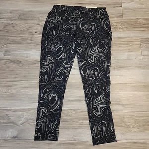 Soft Surroundings 10P-12P Leggings Schwarz Metallic Swirl High Waist NEU - Bild 1 von 10