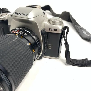 Pentax ZX-10 Black F 135mm Sears multicoated lens Pentax 35mm Film Camera - Picture 1 of 8