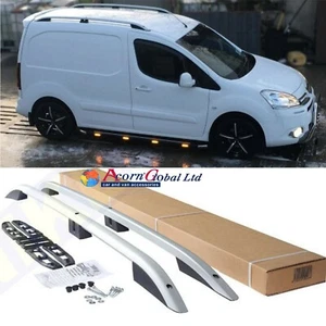 PEUGEOT PARTNER Aluminium Roof Bars - Roof Rails Set SILVER 2008 ONWARD - Picture 1 of 2
