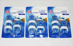 6er Pack Erste Hilfe Sofort 2-seitige Fingerschienen 3 mittel & 3 groß kein Klebeband erforderlich - Bild 1 von 6