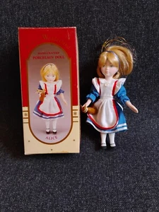 Vtg Kurt Adler ALICE IN WONDERLAND Alice 7" Porcelain Doll Ornament 1989 - Picture 1 of 7