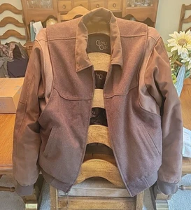Cripple Creek Wool Suede Quilted Lined Western Jacket Men’s XLarge Waist length - Picture 1 of 13