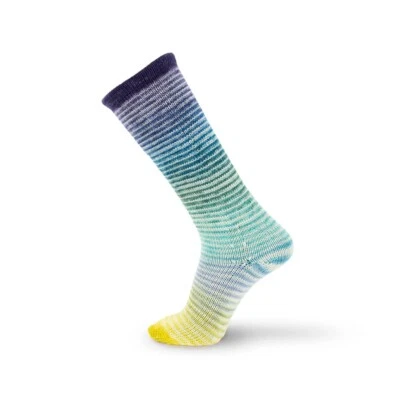 Katia Concept ::Symmetric Sock & More - Rainbow #55:: Blue-Turquoise-Lemon - Image 1 of 3