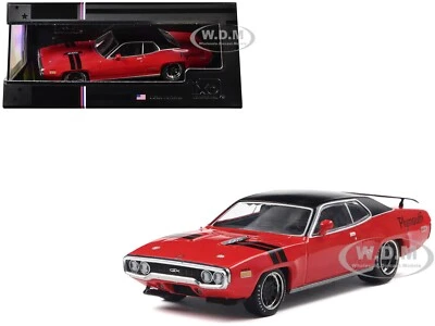 1971 PLYMOUTH GTX RALLY RED 1/43 DIECAST MODEL CAR BY IXO IA43005 - Image 1 of 4