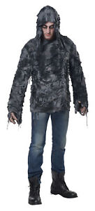 California Costumes Zombie Hoodie Adult Costume, Black/Gray, Large/X-Large
